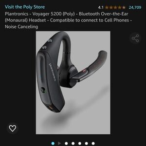 Plantronics - Voyager 5200 (Poly) - Bluetooth Over-the-Ear (Monaural) Headset